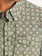 Panhandle | Aztec Print Short Sleeve Snap Shirt