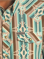 Panhandle | Aztec Print Short Sleeve Snap Shirt