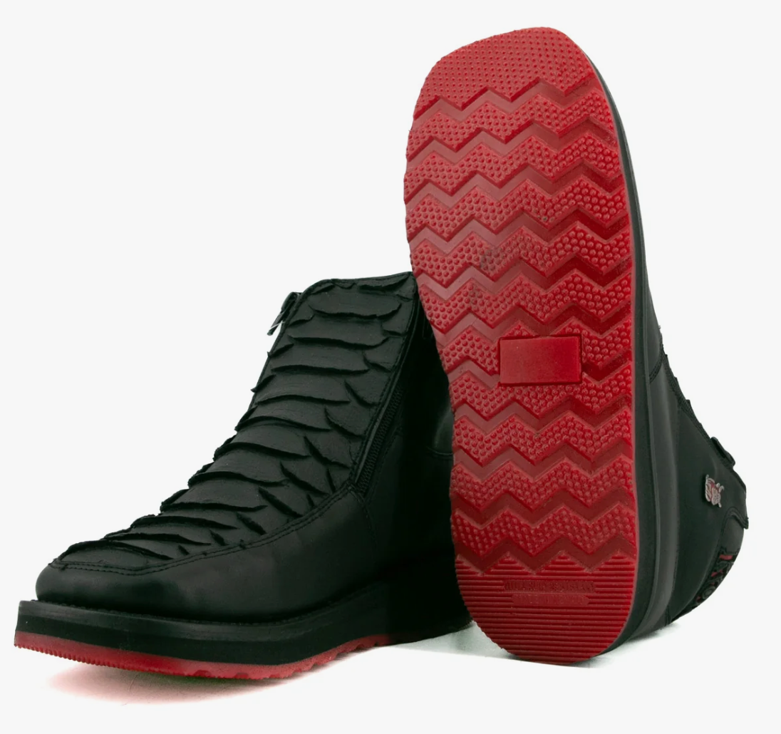 Rock'em Botín suela roja Pyton