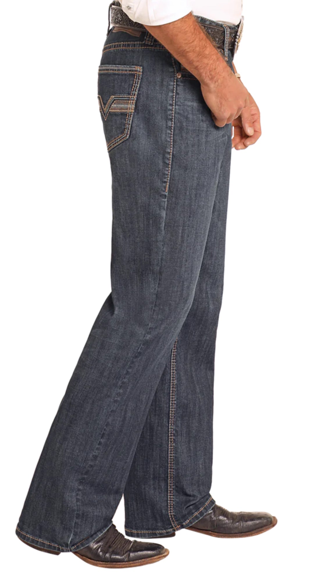 Rock&amp;Roll | Vaqueros rectos de corte relajado con costuras bicolor